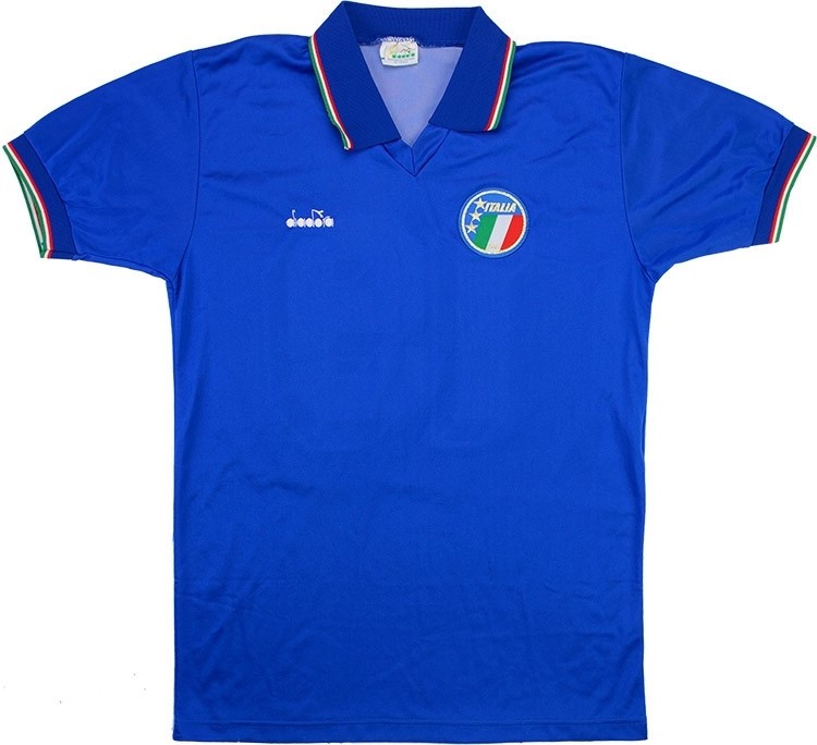 Maillot Football Italie Domicile Retro 1990 Azul